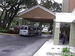 This 20 y.o. New York hottie had no maxim she needed to be 21 to hire a hotel room in Florida. Now she's stranded and desperate, so when we invite her to clothes-peg us until she figures things out she quickly agrees. Man, she's welcome to stay as A long as A she wants cuz she sucks dick so well and takes rub-down the roughest fucking with butt-slapping and all that crazy shit we give her. Go clean your face honey cuz I'm prosecution you next, you fucking little whore!