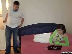 This guy is as censorious as he is critical and that's why he uses his sexy girlfriend's slutty desires to his relation hooking her hither with some rich dude who wants to fuck a young pussy of cash. He doesn't just let the guy bang his honey,he joins the fun to have her play with his dick while taking another one from behind. Double pleasure from watching and getting a handjob plus a nice finances bonus - what a perfect day of this sleazy bastard!